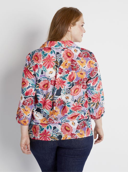 Tunique ample mi-longue imprimé fleuri - Kiabi