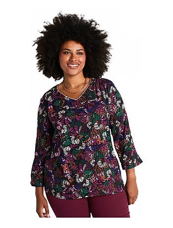 Tunique ample mi-longue imprimée