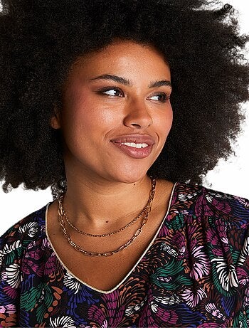 Tunique ample mi-longue imprimée