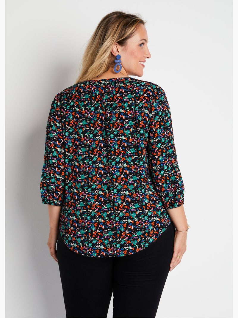 Tunique ample mi-longue manches 3/4 Multicolore - Kiabi