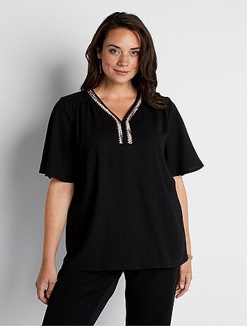 Tunique ample mi-longue manches papillon