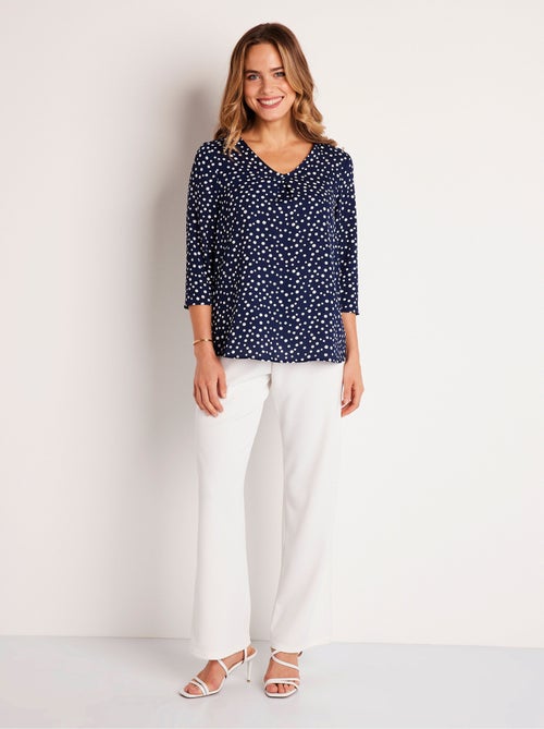 Tunique ample plissée dos mi-longue - Kiabi