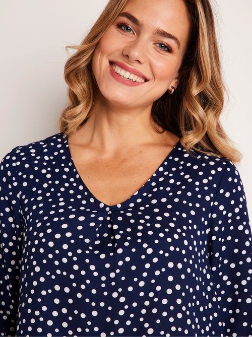 Tunique ample plissée dos mi-longue - Kiabi