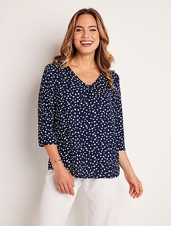 Tunique ample plissée dos mi-longue