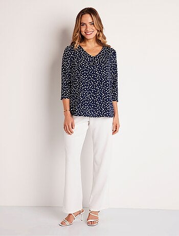 Tunique ample plissée dos mi-longue