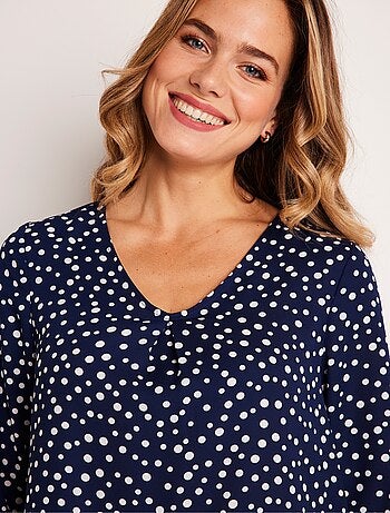 Tunique ample plissée dos mi-longue