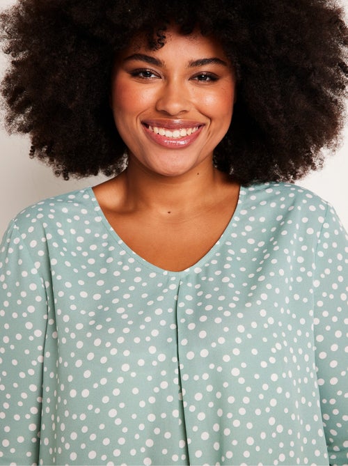 Tunique ample plissée dos mi-longue - Kiabi