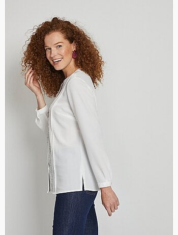 Tunique avec fantaisie dentelle - Afibel