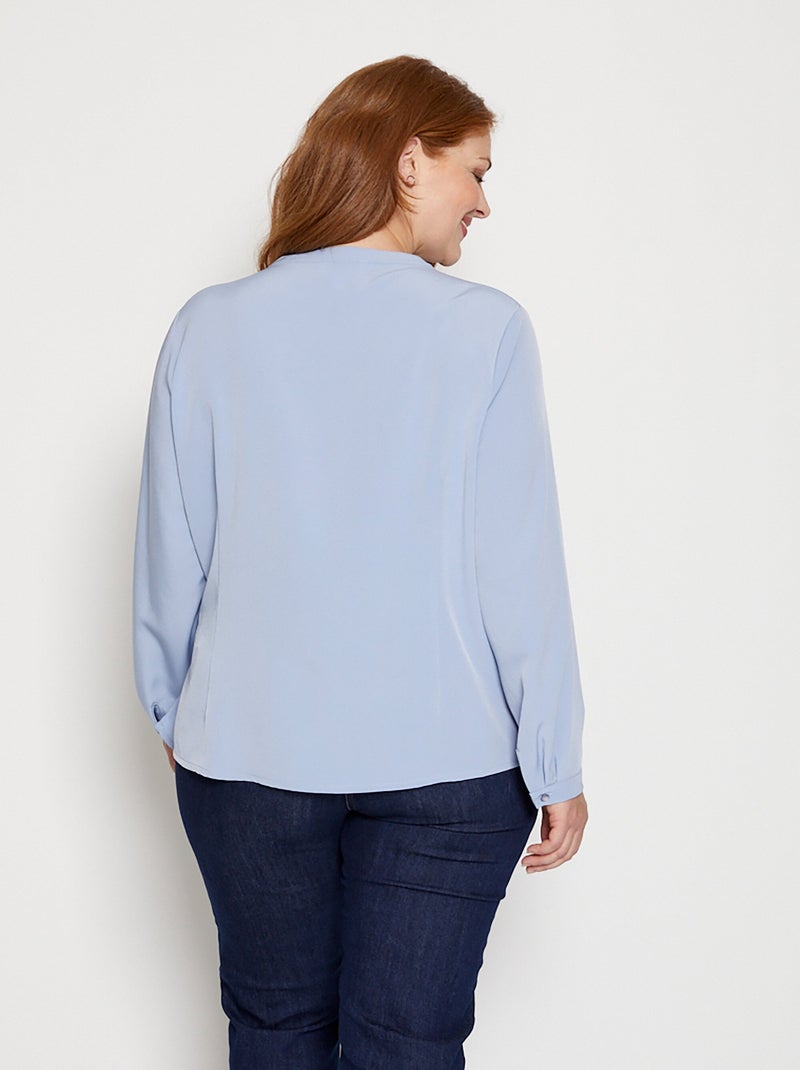 Tunique avec fantaisie dentelle Bleu - Kiabi