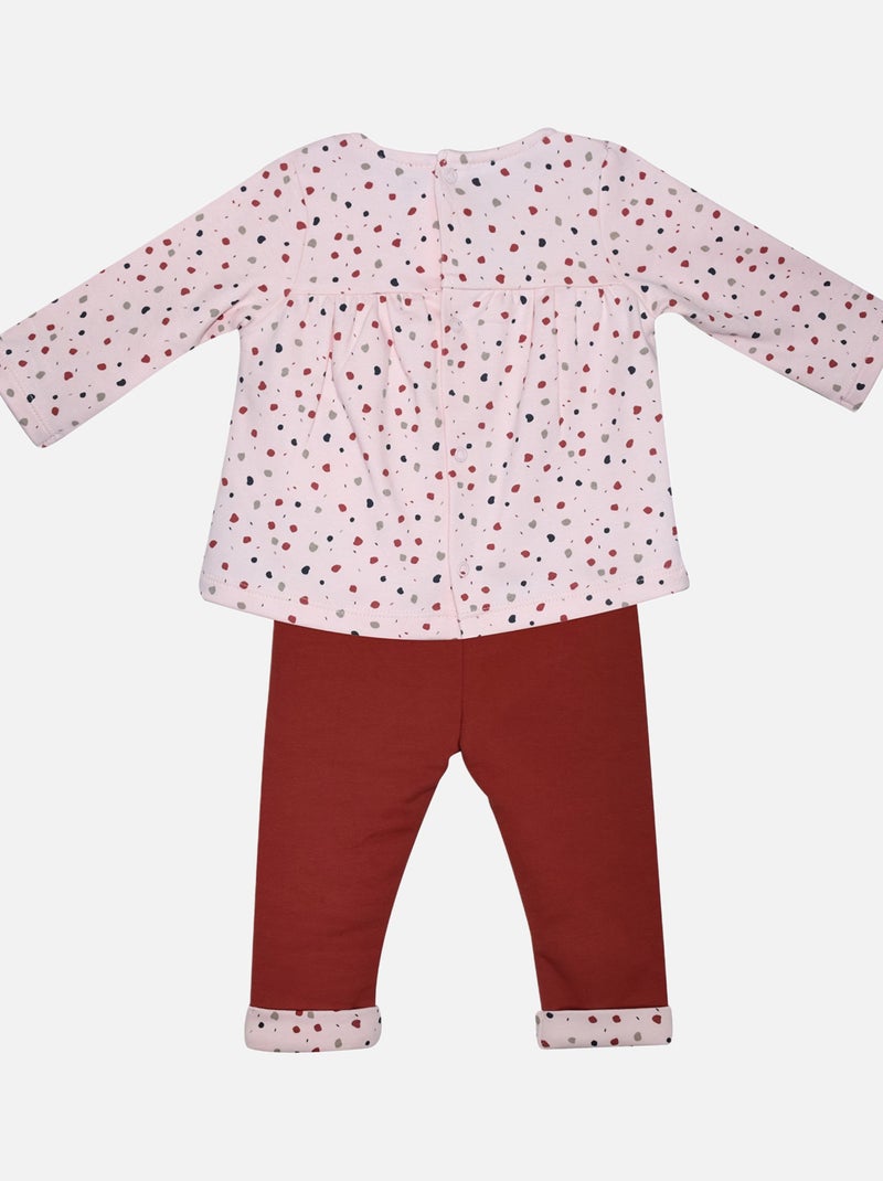 TUNIQUE BEBE + JEGGING FRENE Rouge - Kiabi