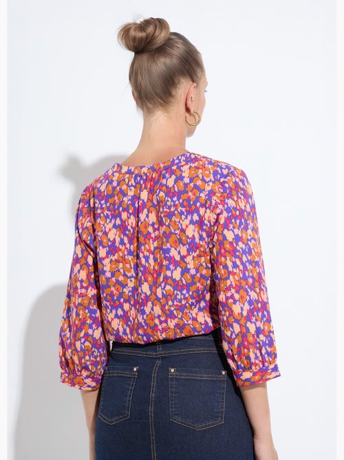 Tunique boutonnée ample longue manches 3/4 - AFIBEL - Kiabi