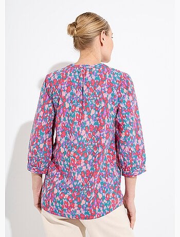 Tunique boutonnée ample longue manches 3/4 - AFIBEL