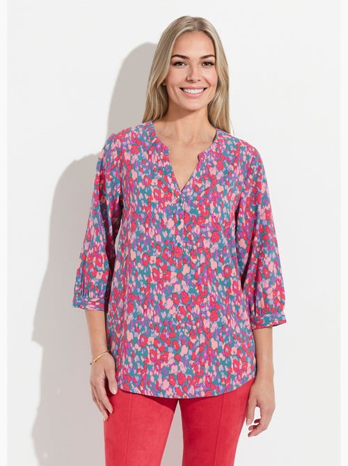 Tunique boutonnée ample longue manches 3/4 - AFIBEL - Kiabi