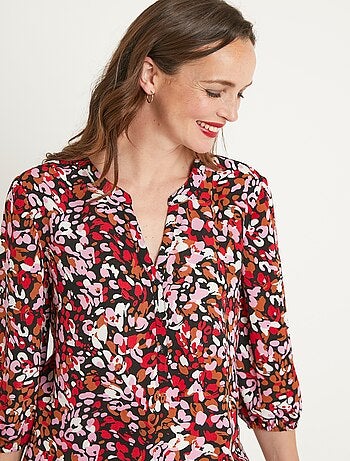 Tunique boutonnée ample longue