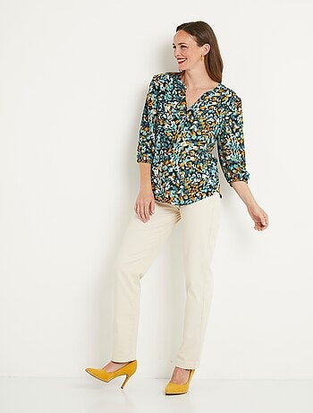 Tunique boutonnée ample longue