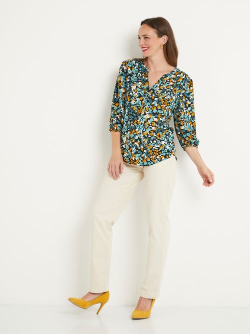 Tunique boutonnée ample longue - Kiabi