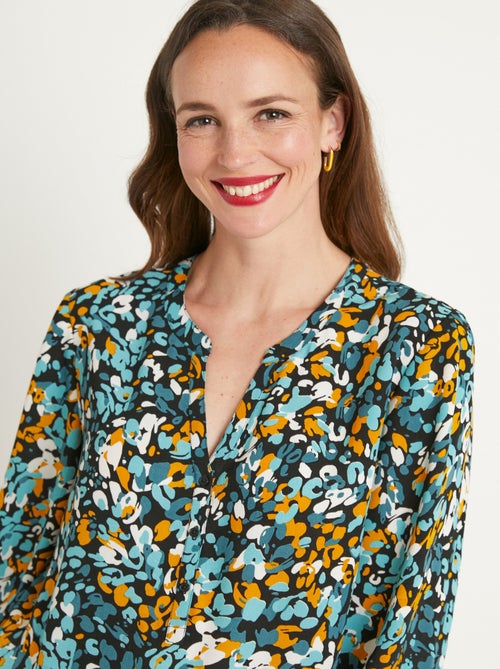 Tunique boutonnée ample longue - Kiabi