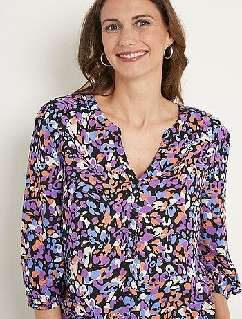 Tunique boutonnée ample longue