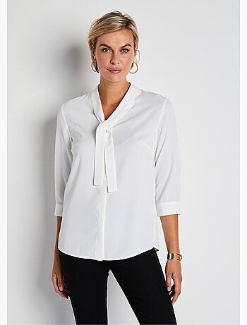 Tunique boutonnée avec lavallière - Afibel