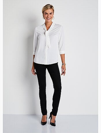 Tunique boutonnée avec lavallière - Afibel