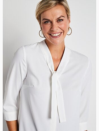 Tunique boutonnée avec lavallière - Afibel