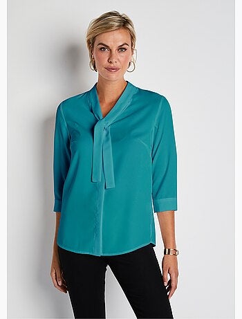 Tunique boutonnée avec lavallière - Afibel