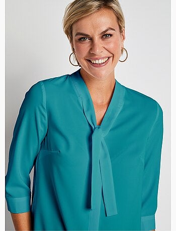 Tunique boutonnée avec lavallière - Afibel