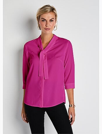 Tunique boutonnée avec lavallière - Afibel