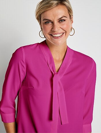 Tunique boutonnée avec lavallière - Afibel