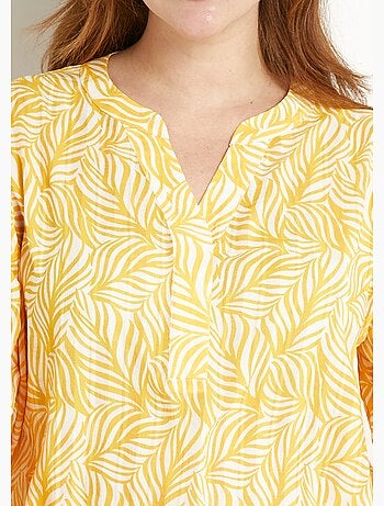 Tunique boutonnée longue manches 3/4 - Afibel