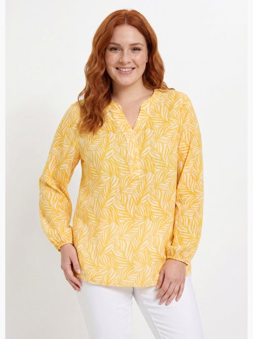 Tunique boutonnée longue manches 3/4 - Afibel - Kiabi