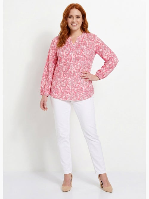 Tunique boutonnée longue manches 3/4 - Afibel - Kiabi
