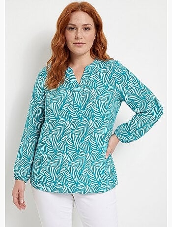Tunique boutonnée longue manches 3/4 - Afibel