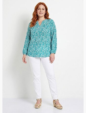 Tunique boutonnée longue manches 3/4 - Afibel