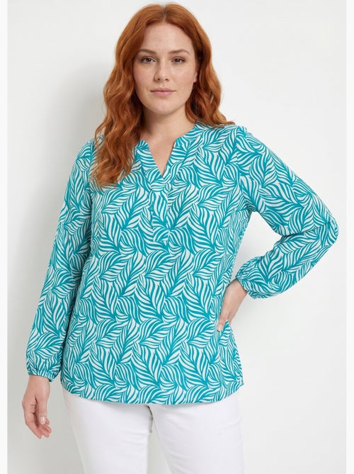 Tunique boutonnée longue manches 3/4 - Afibel - Kiabi