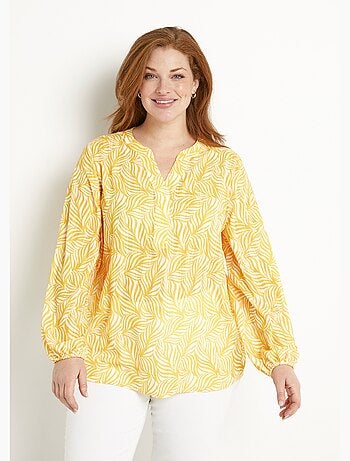 Tunique boutonnée longue manches 3/4