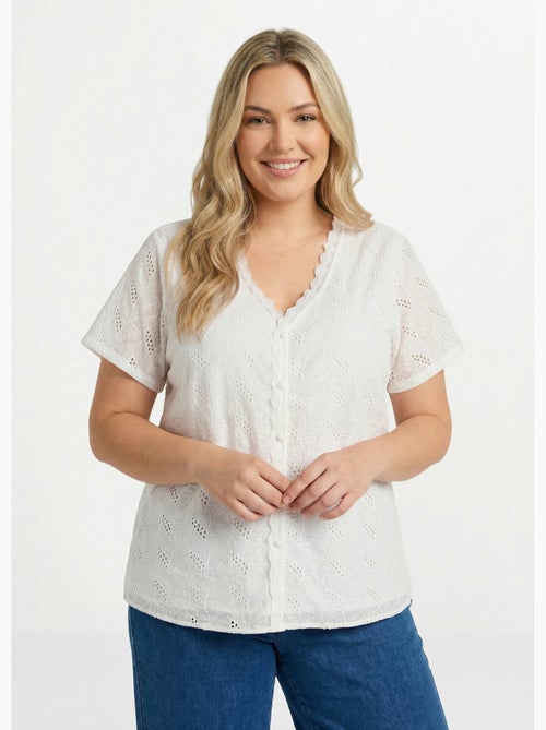 Tunique broderie anglaise, encolure v - afibel - Kiabi Tunique broderie anglaise, encolure v - afibel - Kiabi