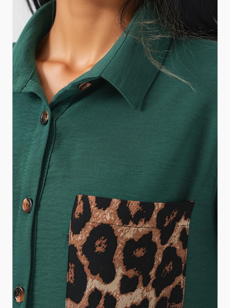 Tunique chemise à poches bdart Vert émeraude - Kiabi