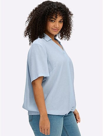 Tunique Col Polo Avec Encolure En V - Taille Standard - Sheego