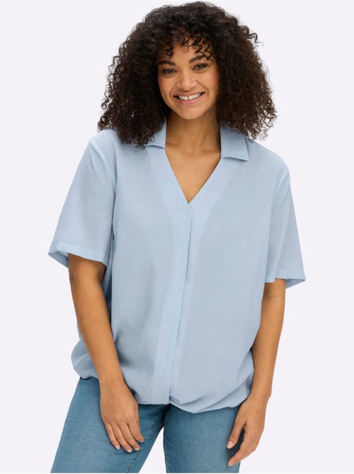 Tunique Col Polo Avec Encolure En V - Taille Standard - Sheego - Kiabi Tunique Col Polo Avec Encolure En V - Taille Standard - Sheego - Kiabi