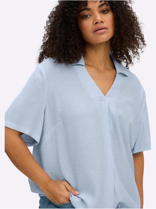 Tunique Col Polo Avec Encolure En V - Taille Standard - Sheego - Kiabi Tunique Col Polo Avec Encolure En V - Taille Standard - Sheego - Kiabi