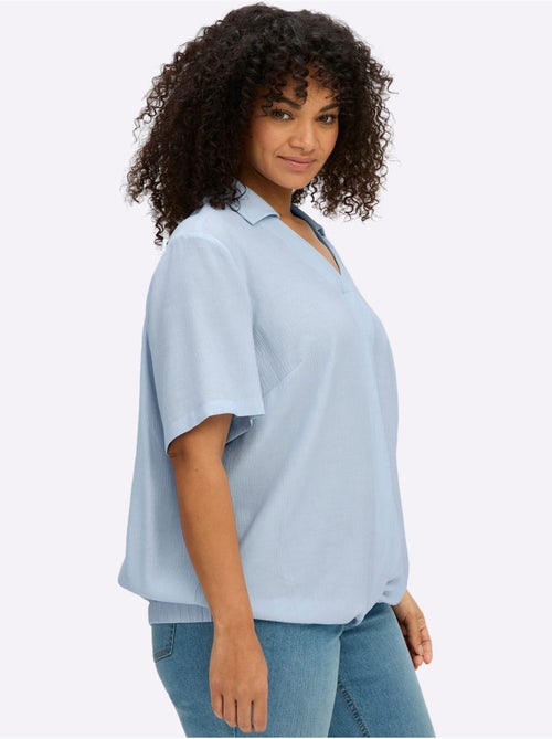 Tunique Col Polo Avec Encolure En V - Taille Standard - Sheego - Kiabi Tunique Col Polo Avec Encolure En V - Taille Standard - Sheego - Kiabi