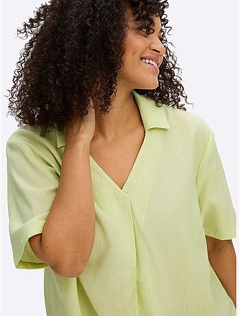 Tunique Col Polo Avec Encolure En V - Taille Standard - Sheego