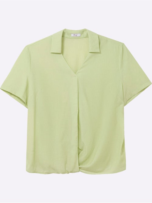 Tunique Col Polo Avec Encolure En V - Taille Standard - Sheego - Kiabi Tunique Col Polo Avec Encolure En V - Taille Standard - Sheego - Kiabi