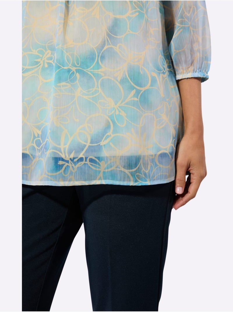 Tunique Coupe Affinante - Taille Standard - Witt Bleu - Kiabi