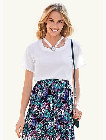 Tunique courte manches kimono détail bijou - AFIBEL