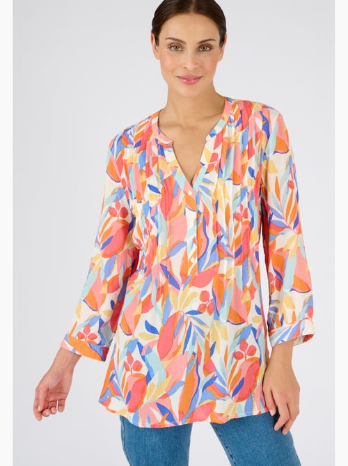 Tunique créponnée pure viscose - Damart - Kiabi