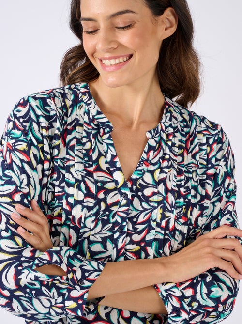 Tunique créponnée pure viscose - Damart - Kiabi