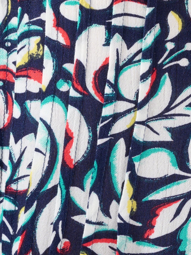 Tunique créponnée pure viscose - Damart Bleu - Kiabi