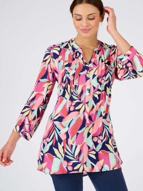 Tunique créponnée pure viscose - Damart - Kiabi